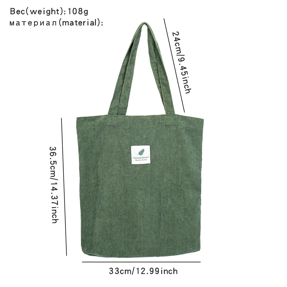 Corduroy Tote Bag